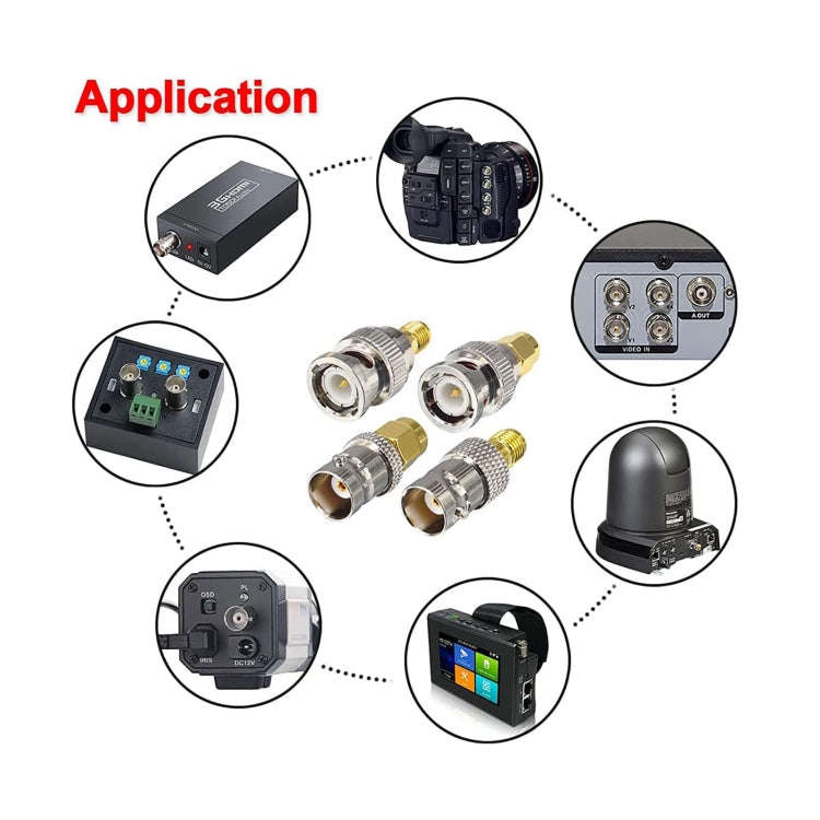 4 in 1 BNC To SMA RF Coaxial Connector Adapter