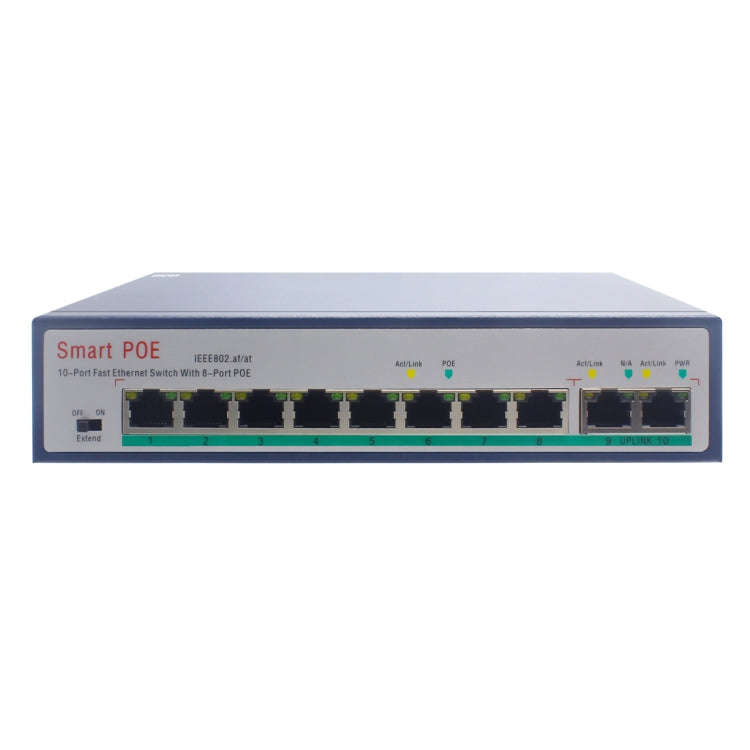 ESCAM POE 8+2 10-Port Fast Ethernet Switch 8-Port POE 10/100M 120W Network Switch, Transmission D...