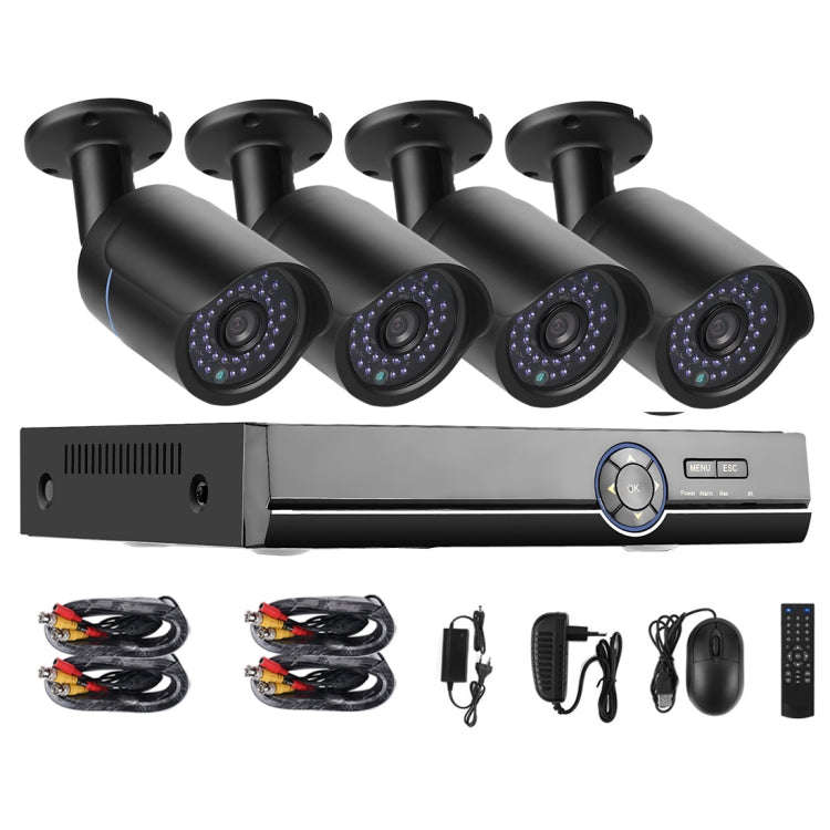 A4B5 4 Channel 720P 1.0 Mega Pixel 4 x Bullet AHD Cameras AHD DVR Kit, Support Night Vision / Mot...