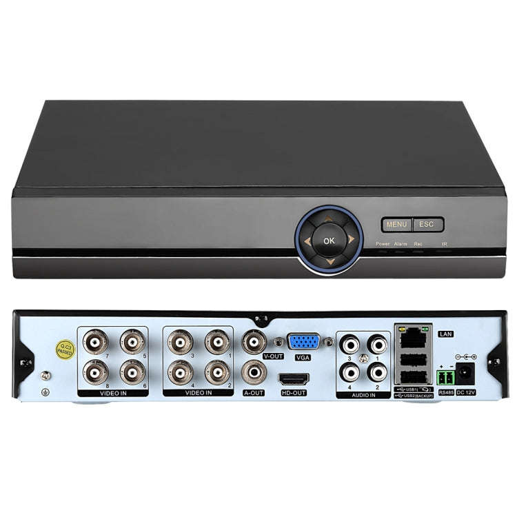 A81U-ZS 5 in 1 8 Channel Dual Stream H.264 1080N AHD DVR, Support AHD / TVI / CVI / CVBS / IP Sig...