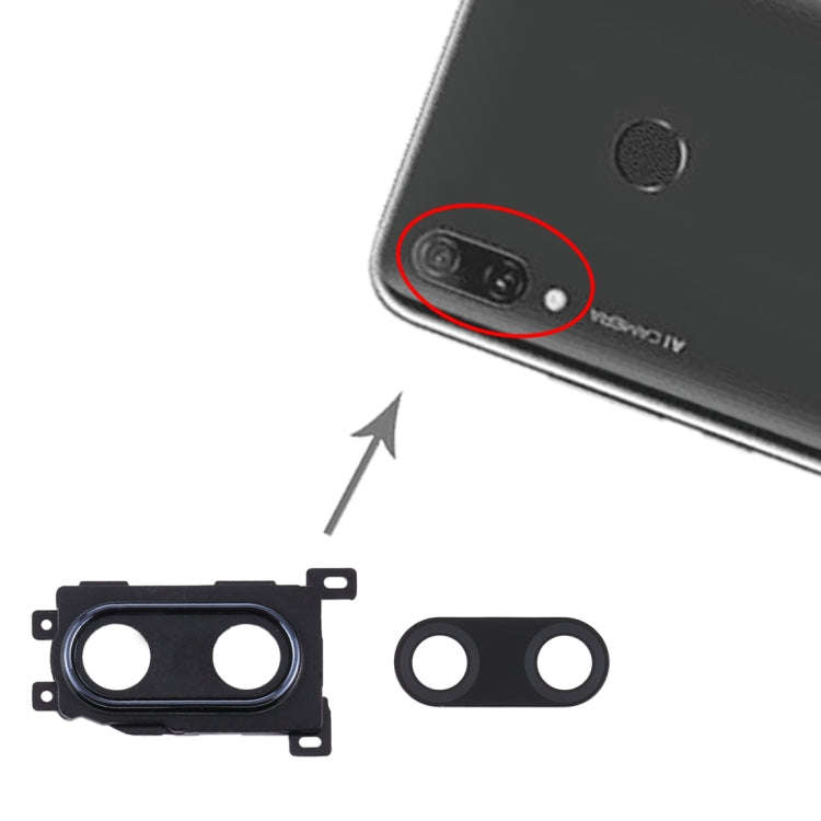 For Huawei Enjoy 9 Plus  10pcs Camera Lens Cover (Black)