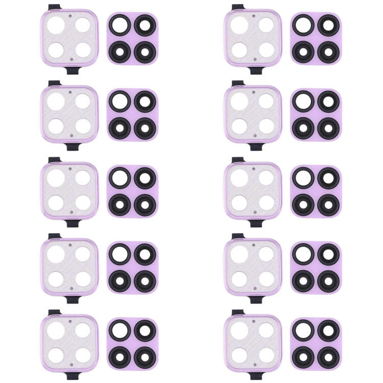 For Huawei Nova 6 SE  10pcs Camera Lens Cover (Purple)