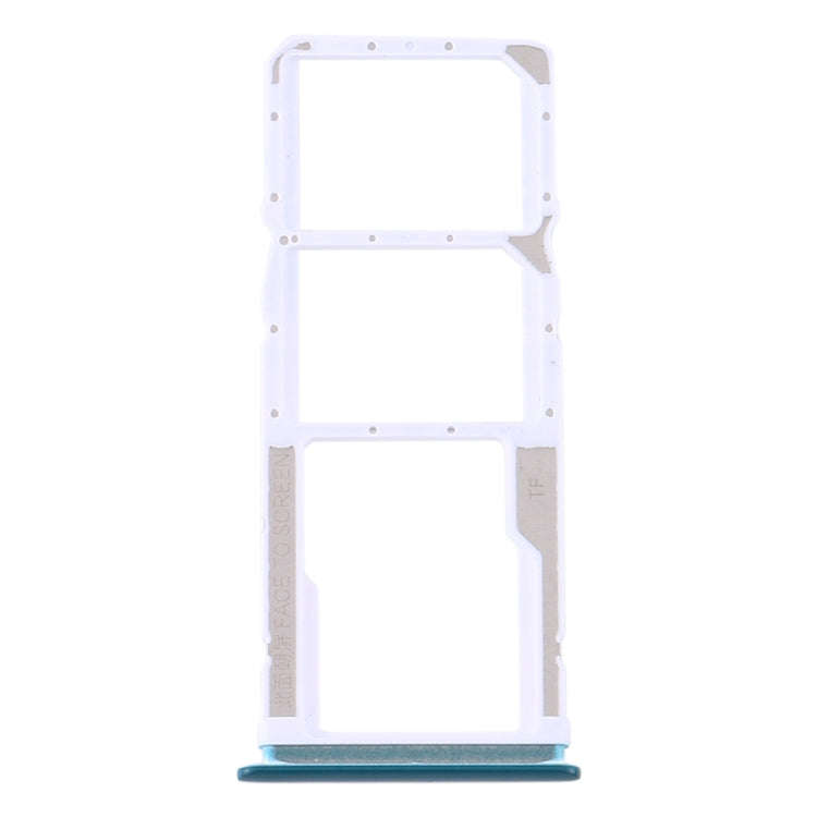 SIM Card Tray + SIM Card Tray + Micro SD Card Tray for Xiaomi Redmi 10X 4G / Redmi Note 9(Green)