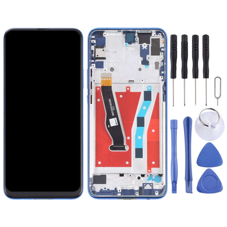 LCD Screen and Digitizer Full Assembly with Frame for Huawei Y9 Prime (2019)(Blue)