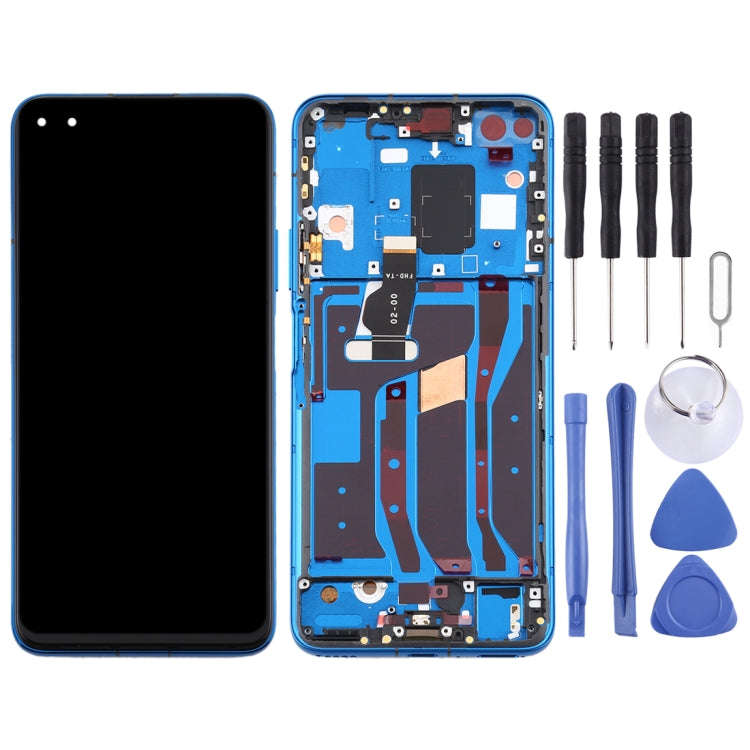 OEM LCD Screen for Huawei Nova 6 5G Digitizer Full Assembly with Frame(Dark Blue)
