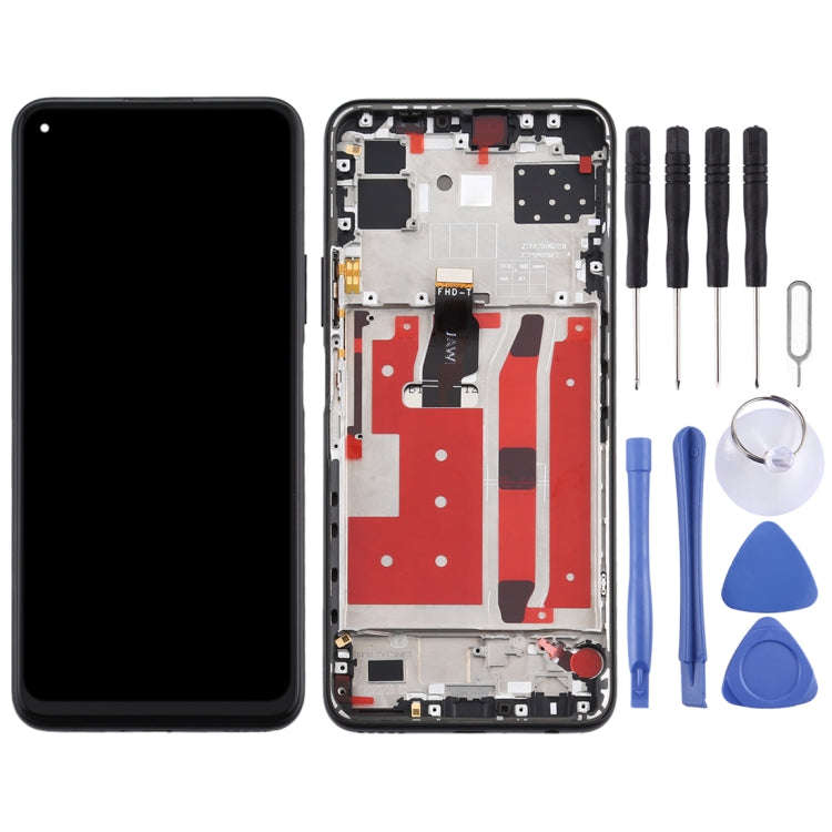 OEM LCD Screen for Huawei Nova 7 SE Digitizer Full Assembly with Frame(Black)