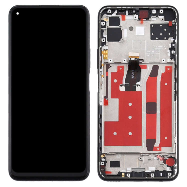 OEM LCD Screen for Huawei Nova 7 SE Digitizer Full Assembly with Frame(Black)