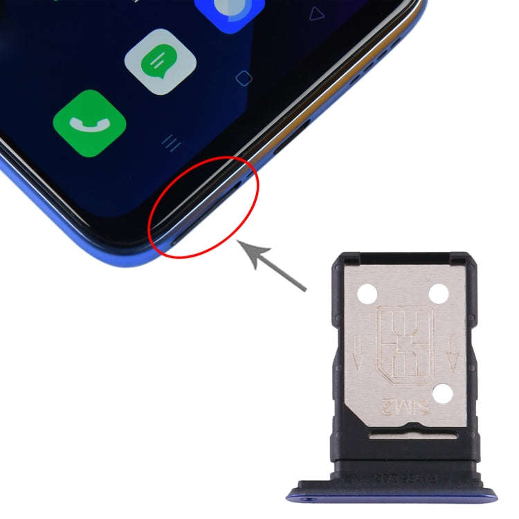 For OPPO Realme X50 5G  SIM Card Tray + SIM Card Tray (Purple)