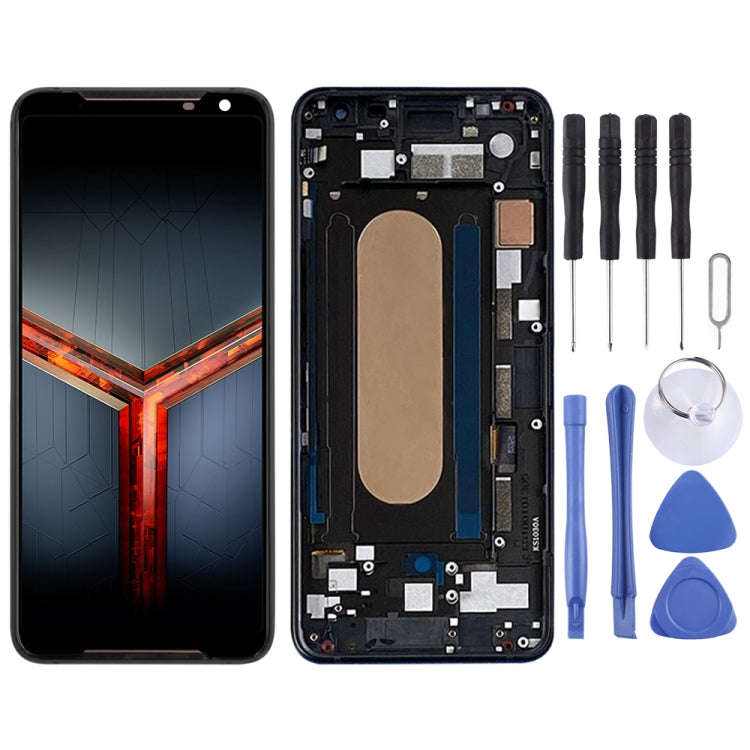 Original LCD Screen for Asus ROG Phone II ZS660KL Digitizer Full Assembly with FrameBlack)