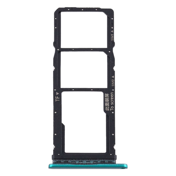 SIM Card Tray + SIM Card Tray + Micro SD Card Tray for Huawei Y7p (Green)