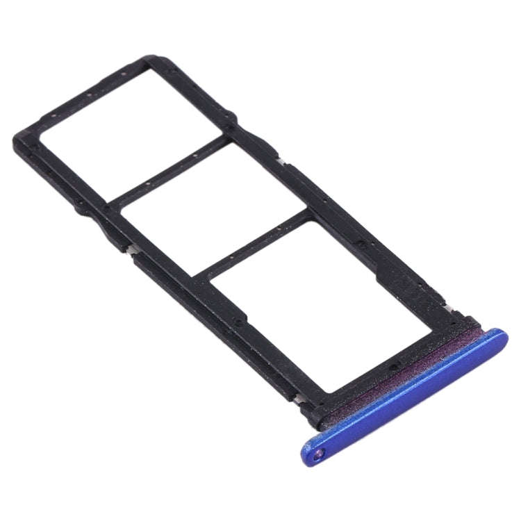 SIM Card Tray + SIM Card Tray + Micro SD Card Tray for Huawei Y7p (Blue)