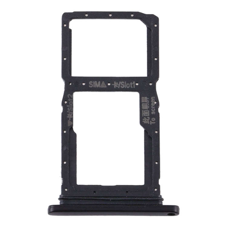 SIM Card Tray + SIM Card Tray / Micro SD Card Tray for Huawei Y9s(Black)
