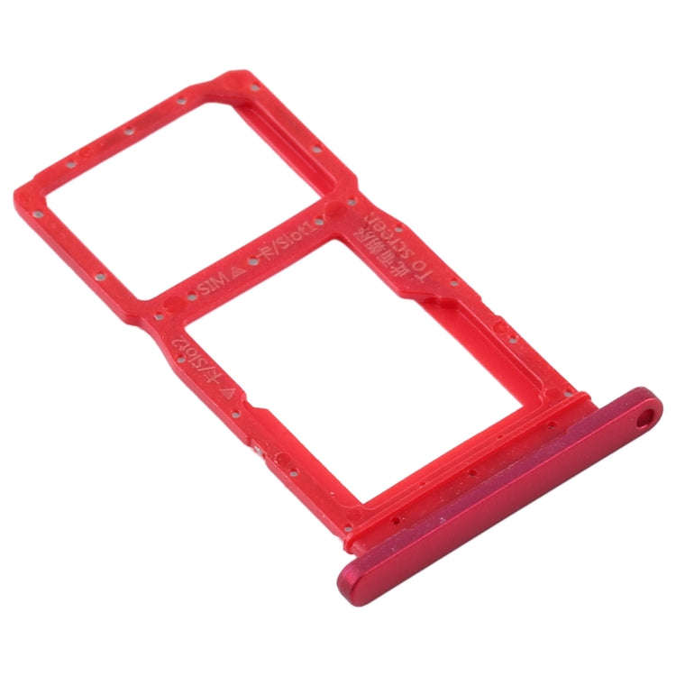 SIM Card Tray + SIM Card Tray / Micro SD Card Tray for Huawei Y9s(Red)