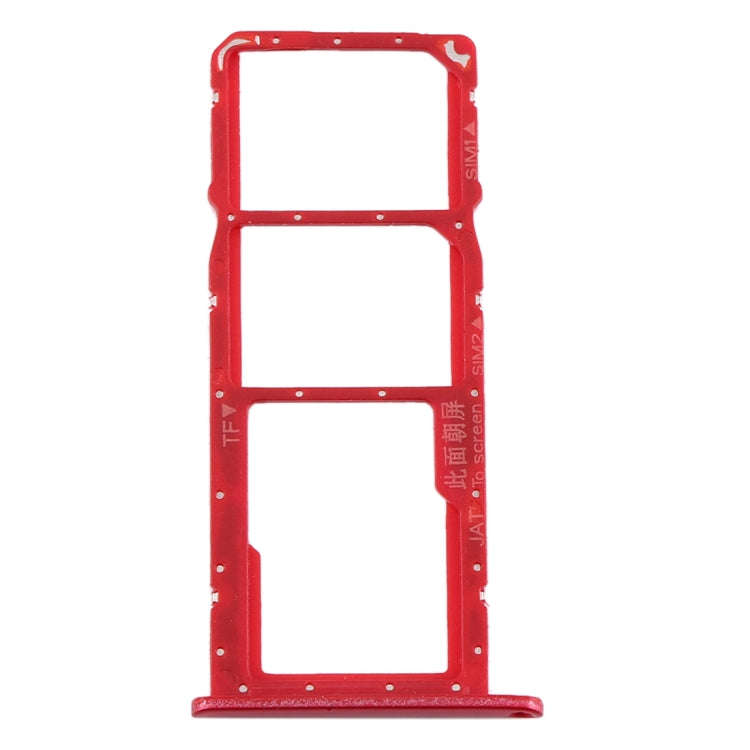 SIM Card Tray + SIM Card Tray + Micro SD Card Tray for Huawei Honor 8A Pro (Red)