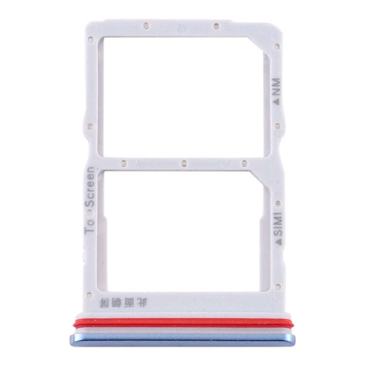 SIM Card Tray + NM Card Tray for Huawei P40 Lite 5G (Baby Blue)