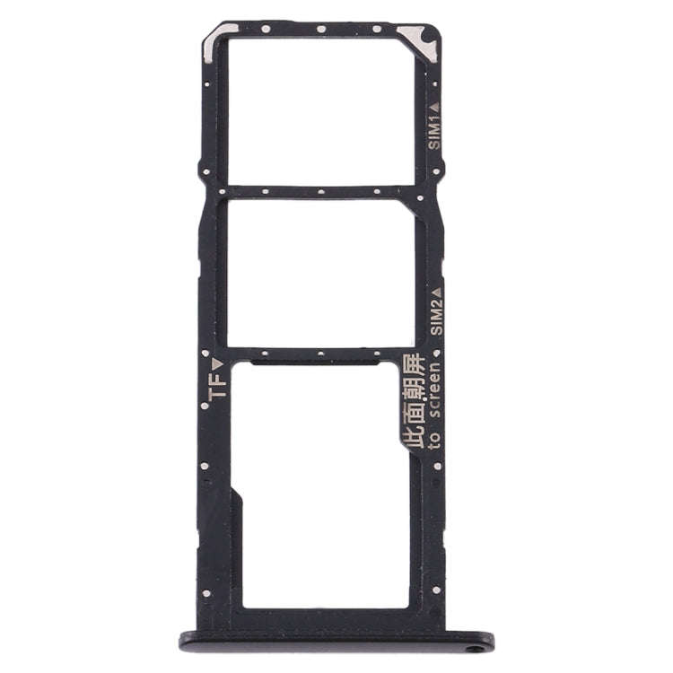SIM Card Tray + SIM Card Tray + Micro SD Card Tray for Huawei Y6s (2020) (Black)