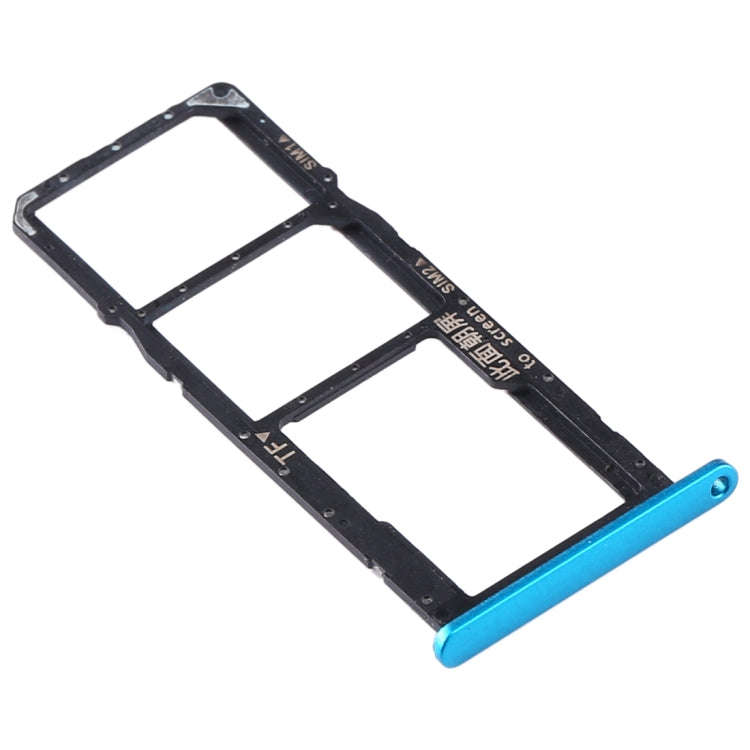 SIM Card Tray + SIM Card Tray + Micro SD Card Tray for Huawei Y6s (2020) (Blue)