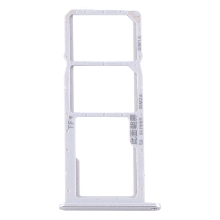 SIM Card Tray + SIM Card Tray + Micro SD Card Tray for Huawei Y6s (2020) (Silver)