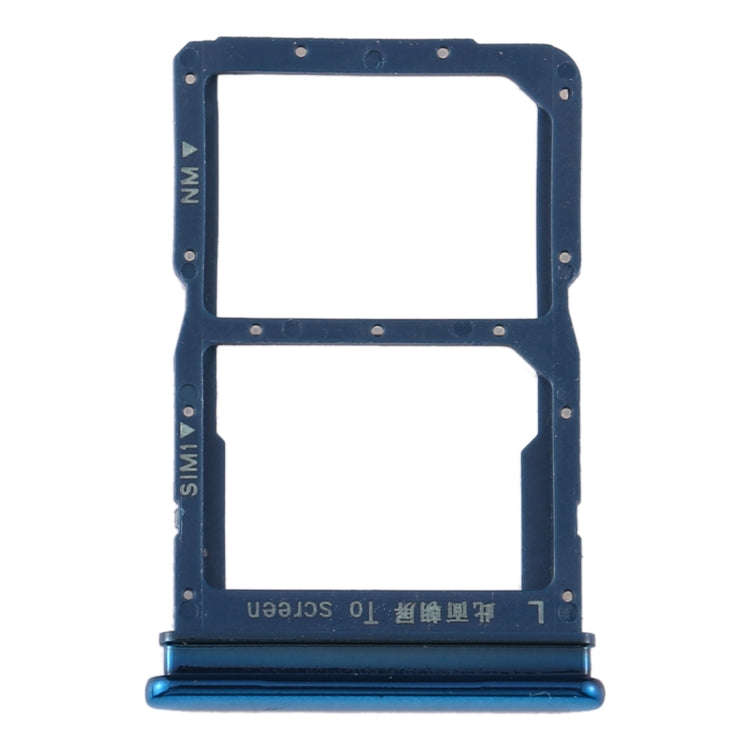 SIM Card Tray + NM Card Tray for Huawei Y8p (Blue)