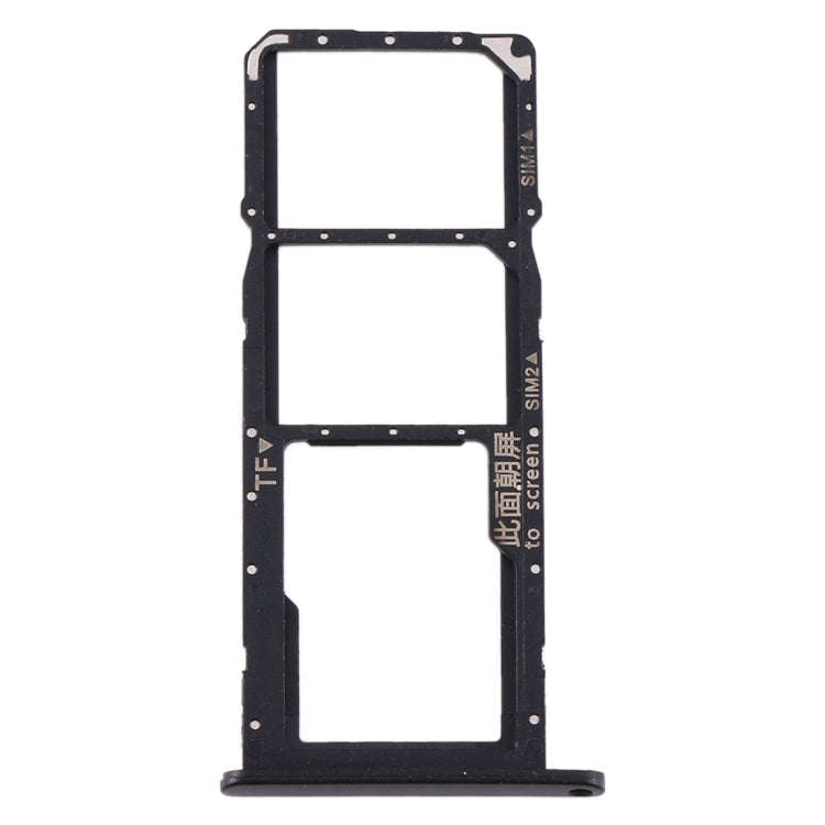 SIM Card Tray + SIM Card Tray + Micro SD Card Tray for Huawei Y6p (Black)