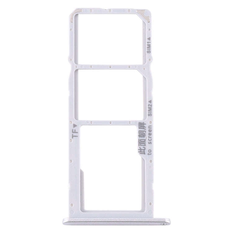 SIM Card Tray + SIM Card Tray + Micro SD Card Tray for Huawei Y6p (Silver)