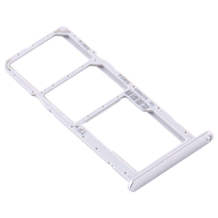 SIM Card Tray + SIM Card Tray + Micro SD Card Tray for Huawei Y6p (Silver)
