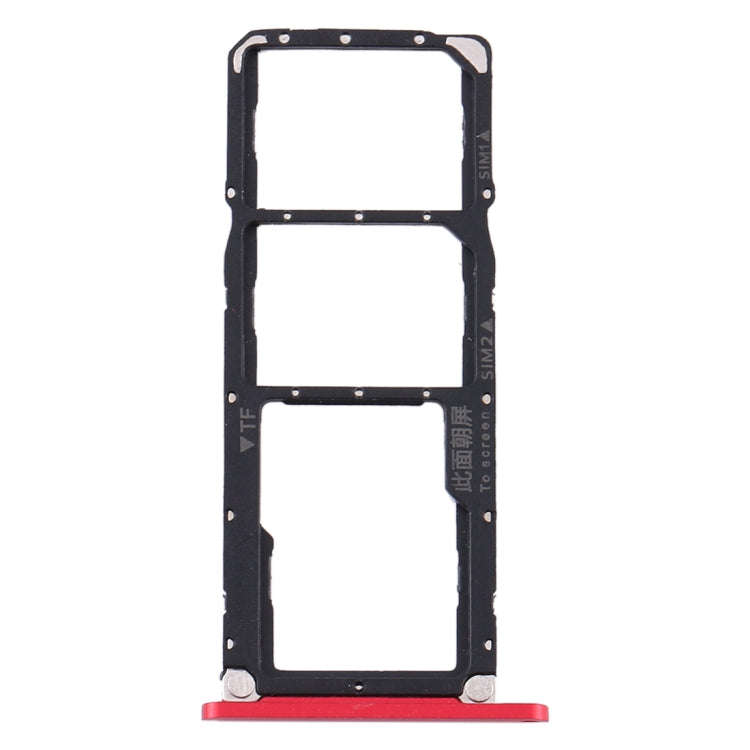 SIM Card Tray + SIM Card Tray + Micro SD Card Tray for Huawei Enjoy Max (Red)