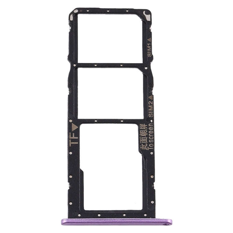 SIM Card Tray + SIM Card Tray + Micro SD Card Tray for Huawei Y8s (Purple)