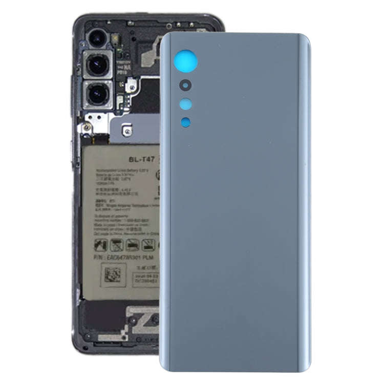Battery Back Cover for LG Velvet LMG910EMW LM-G910EMW / Velvet 5G LM-G900N LM-G900EM(Black)