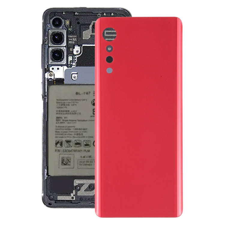 Battery Back Cover for LG Velvet LMG910EMW LM-G910EMW / Velvet 5G LM-G900N LM-G900EM(Red)