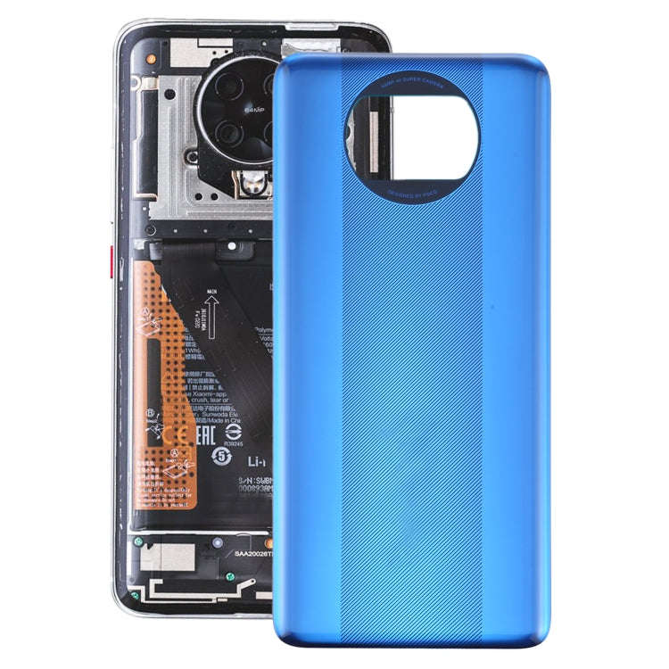 Original Battery Back Cover for Xiaomi Poco X3 / Poco X3 NFC M2007J20CG / M2007J20CT(Blue)