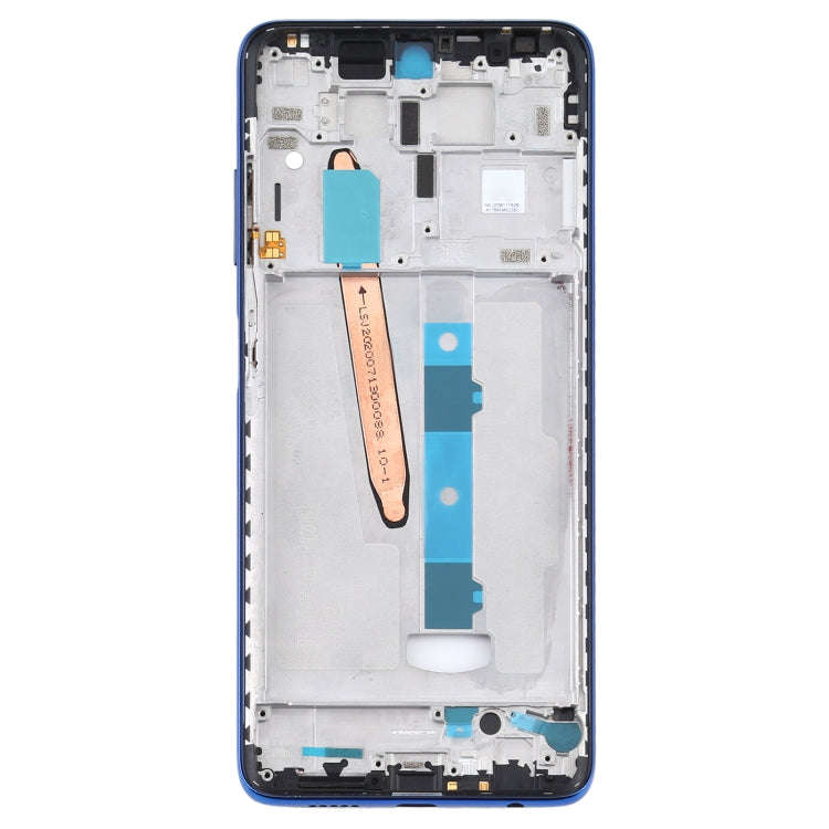 Front Housing LCD Frame Bezel Plate for Xiaomi Poco X3 / Poco X3 NFC M2007J20CG / M2007J20CT(Blue)