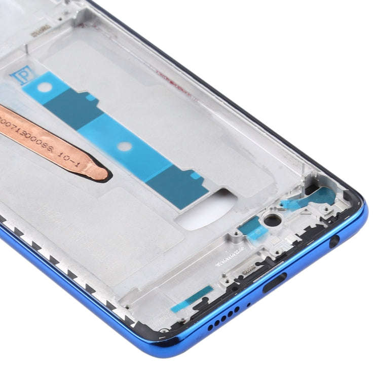 Front Housing LCD Frame Bezel Plate for Xiaomi Poco X3 / Poco X3 NFC M2007J20CG / M2007J20CT(Blue)