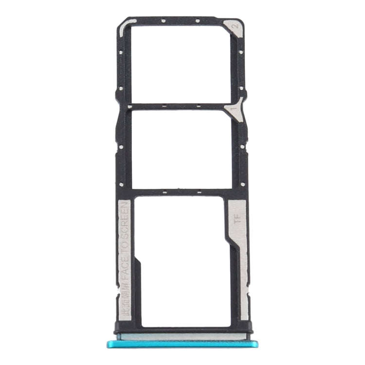 SIM Card Tray + SIM Card Tray + Micro SD Card Tray for Xiaomi Redmi 9(Green)