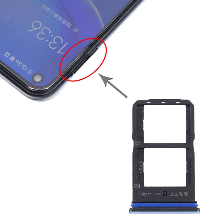 For Vivo Y70s V2002A SIM Card Tray + SIM Card Tray (Silver)