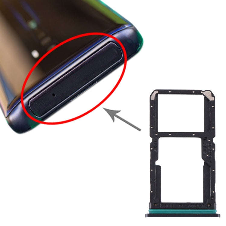For OPPO Reno2 PCKM70 PCKT00 PCKM00 CPH1907  SIM Card Tray + SIM Card Tray / Micro SD Card Tray (...
