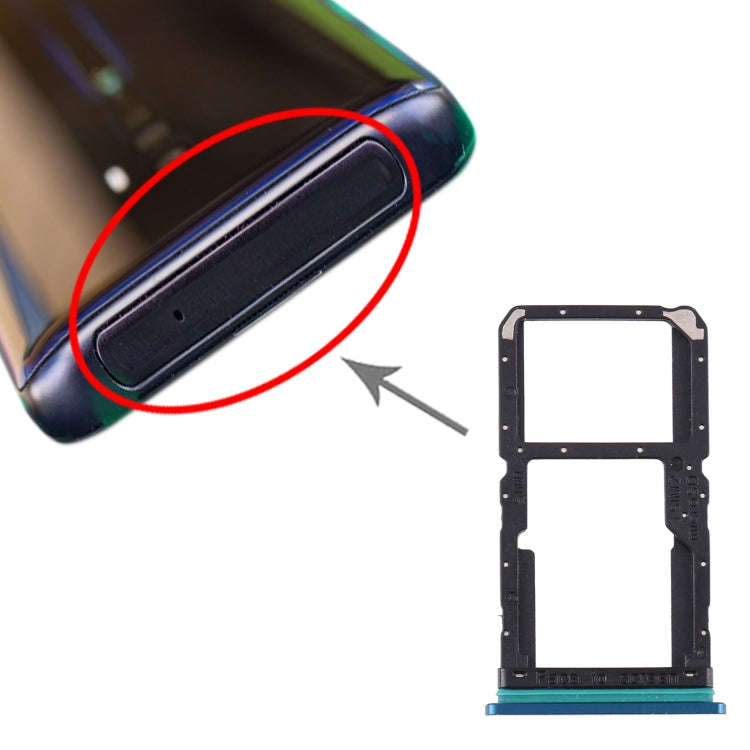 For OPPO Reno2 PCKM70 PCKT00 PCKM00 CPH1907  SIM Card Tray + SIM Card Tray / Micro SD Card Tray (...