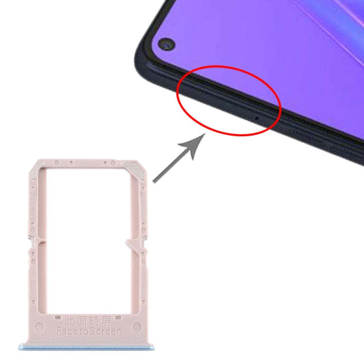 For OPPO A72 5G / K7X 5G / A53 5G SIM Card Tray + SIM Card Tray(Blue)