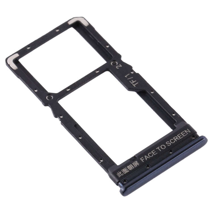 SIM Card Tray + SIM Card Tray / Micro SD Card Tray for Xiaomi Poco X3 / Poco X3 NFC(Black)