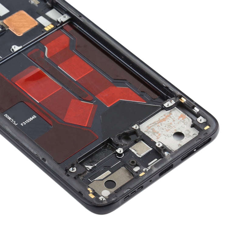 For OPPO Reno 10x zoom Front Housing LCD Frame Bezel Plate (Black)