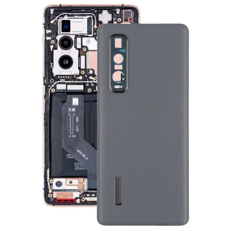 For OPPO Find X2 Pro CPH2025 PDEM30 Original Leather Material Battery Back Cover (Black)
