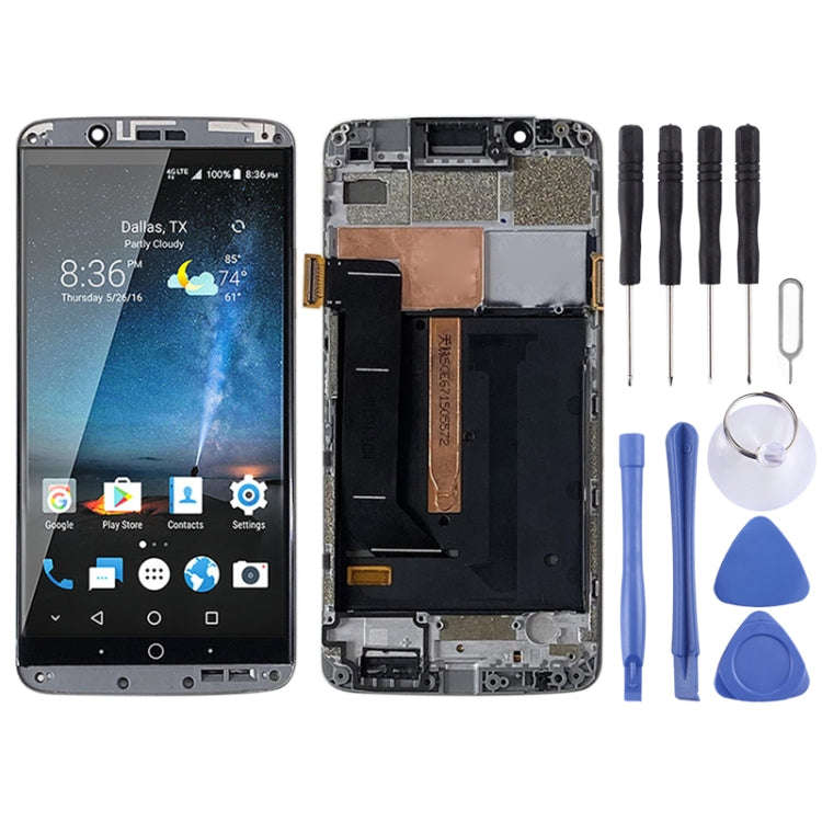 Original AMOLED LCD Screen for ZTE Axon 7 A2017 A2017U A2017G Digitizer Full Assembly With Frame ...