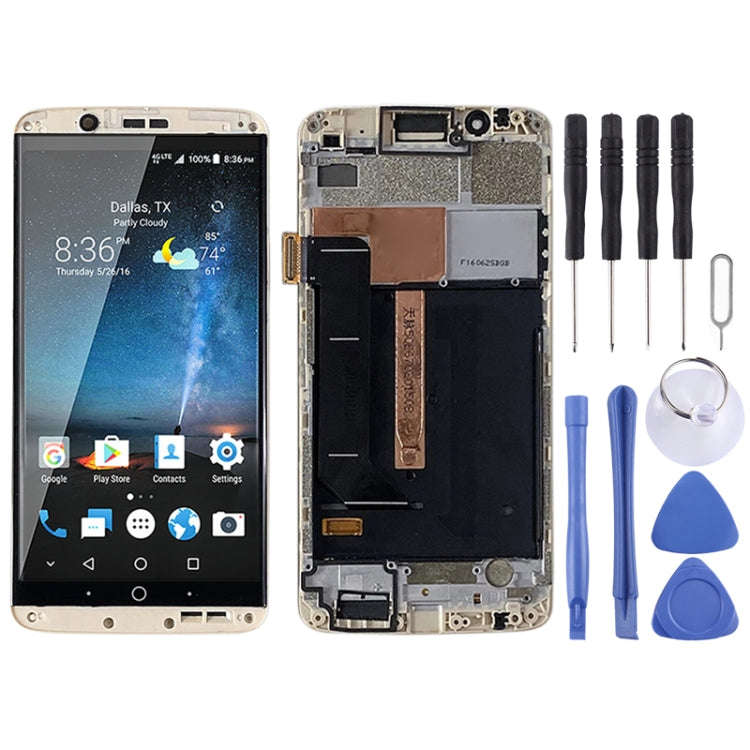 Original AMOLED LCD Screen for ZTE Axon 7 A2017 A2017U A2017G Digitizer Full Assembly With Frame ...