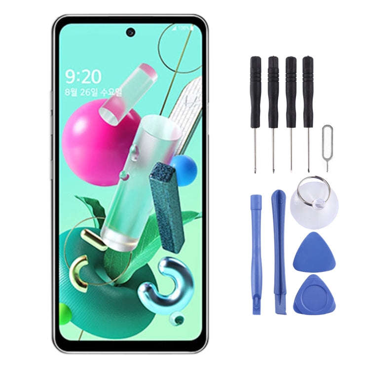 Original LCD Screen for LG Q92 5G Digitizer Full Assembly with Frame (Black)