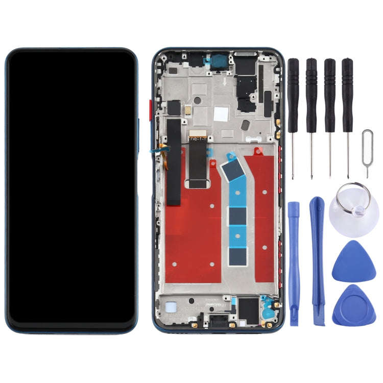 OEM LCD Screen for Huawei Honor X10 5G Digitizer Full Assembly with Frame(Blue)