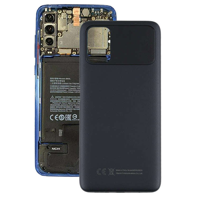 Original Battery Back Cover for Xiaomi Poco M3 M2010J19CG(Black)