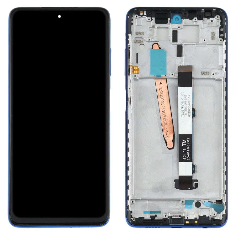 Original LCD Screen for Xiaomi Poco X3 NFC / Poco X3 Digitizer Full Assembly with Frame(Blue)