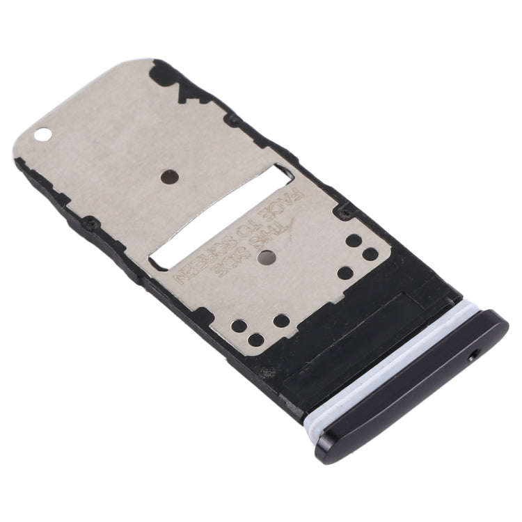 SIM Card Tray + SIM Card Tray / Micro SD Card Tray for Motorola One Zoom (Black)
