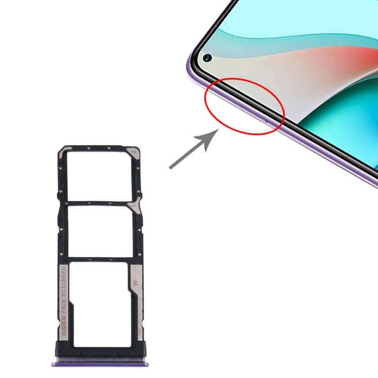 SIM Card Tray + SIM Card Tray + Micro SD Card Tray for Xiaomi Redmi Note 9 5G / Redmi Note 9T M20...