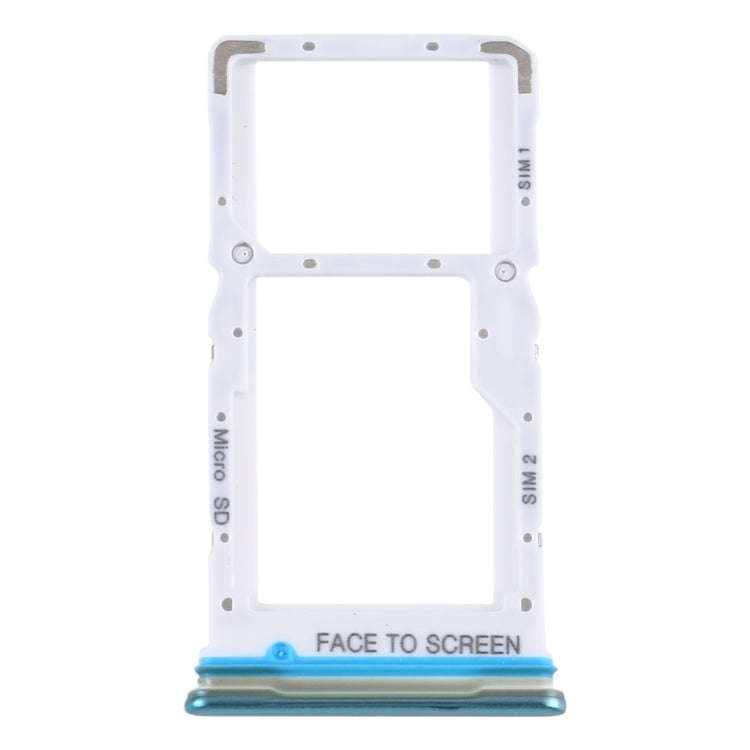 SIM Card Tray + SIM Card Tray / Micro SD Card Tray for Xiaomi Redmi Note 9 Pro 5G M2007J17C (Green)